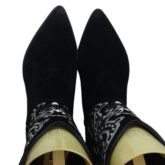 DOLCE VITA SULA Womens NEW Black Suede Embroidered Cowgirl Boots - Size: 10 - Picture 4 of 5